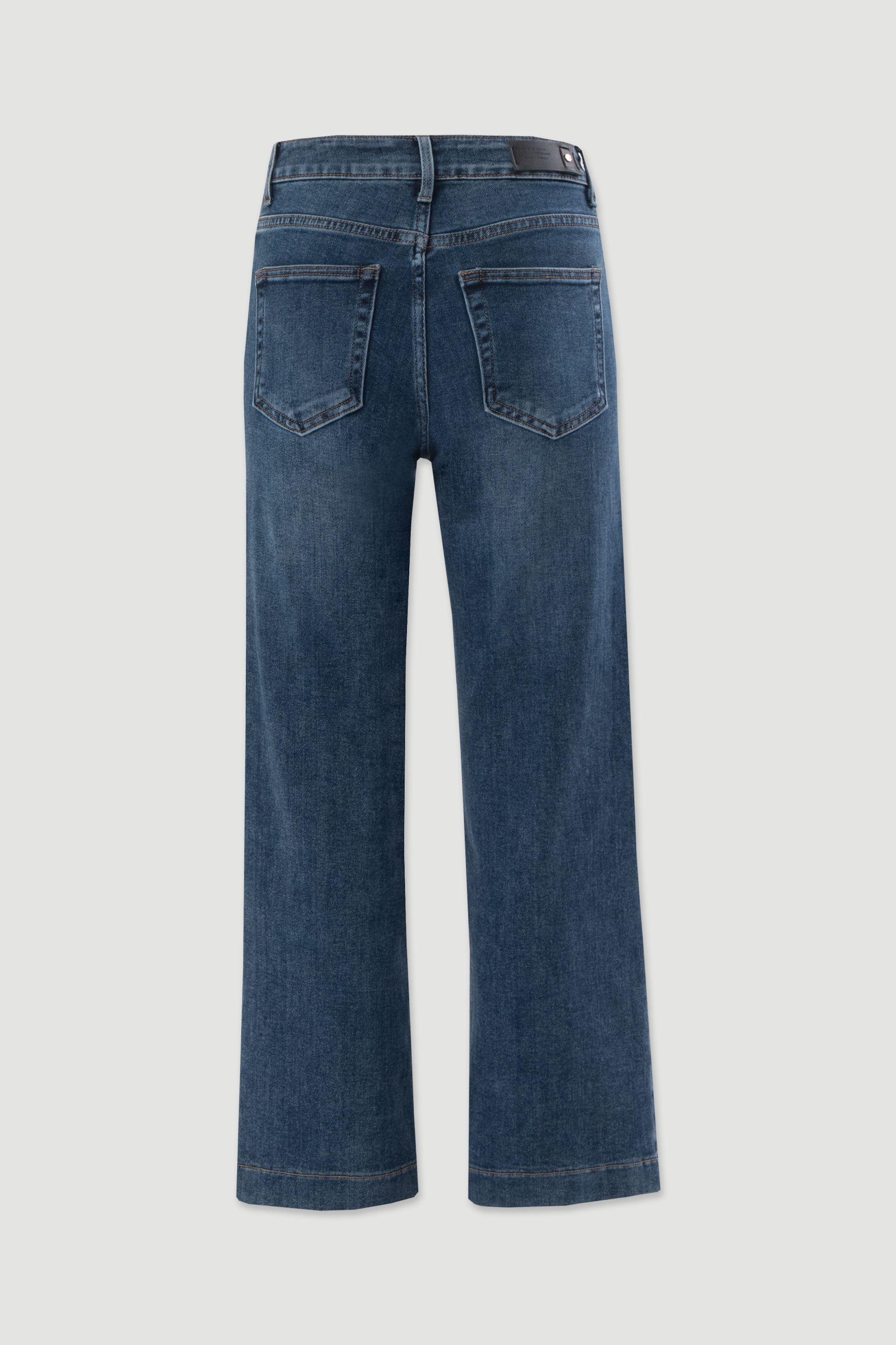 Mid-rise straight jeans