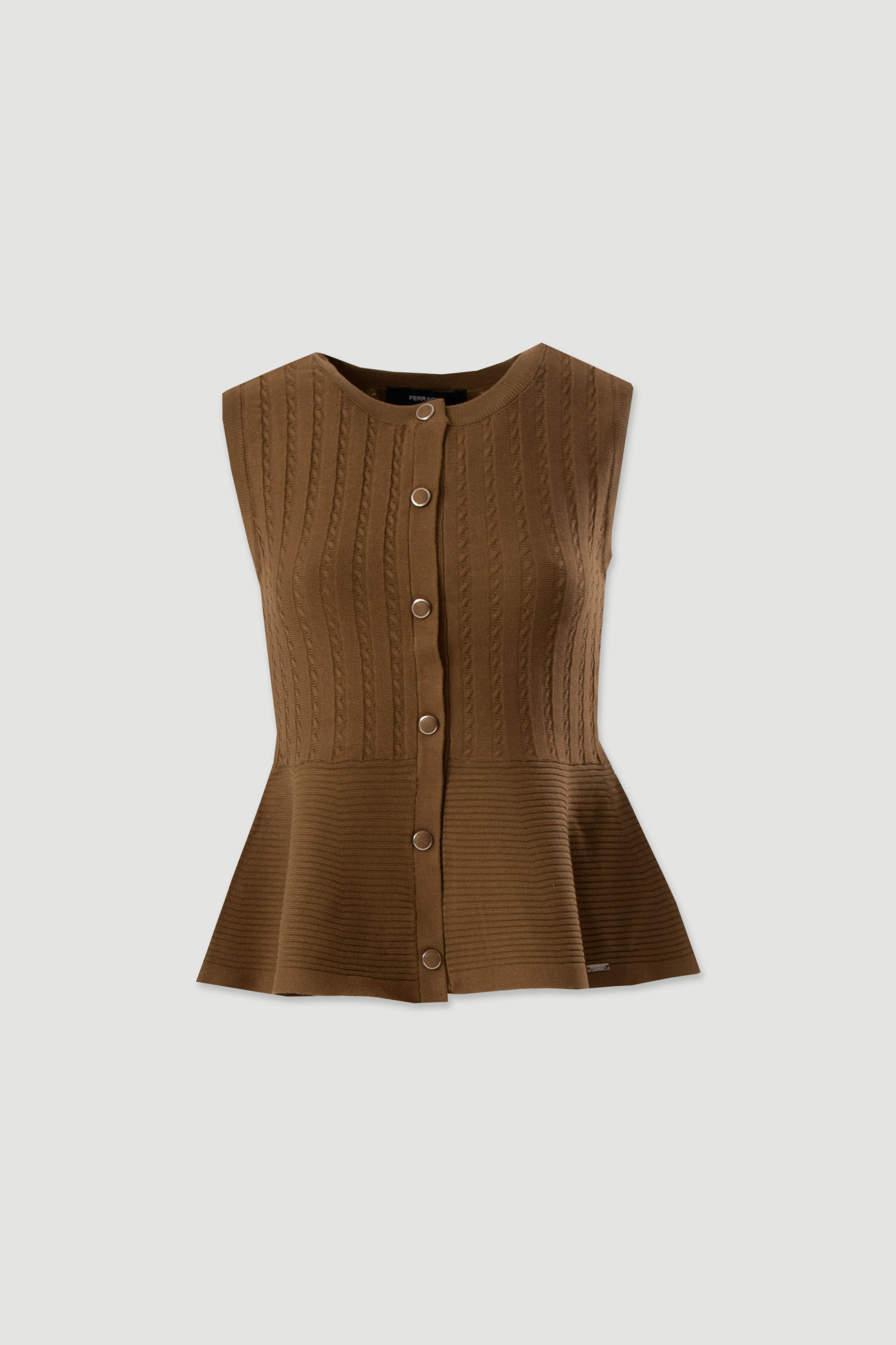 Textured knit vest