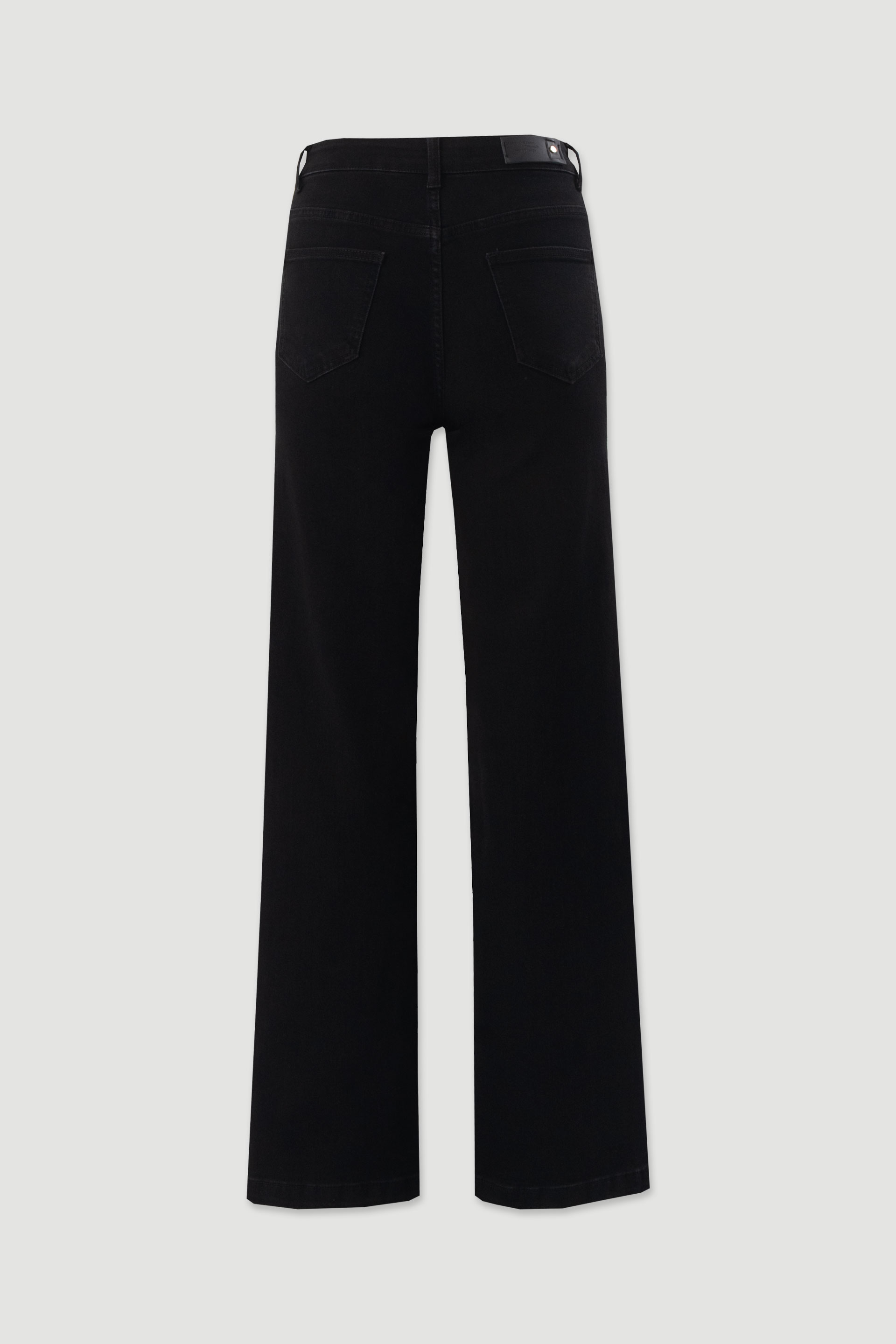 Calça straight em sarja