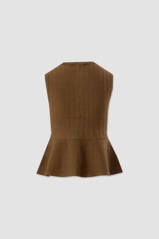 Gilet en maille texturée Gilet en maille texturée