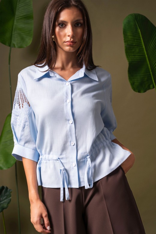 Blouse with broderie anglaise Blouse with broderie anglaise