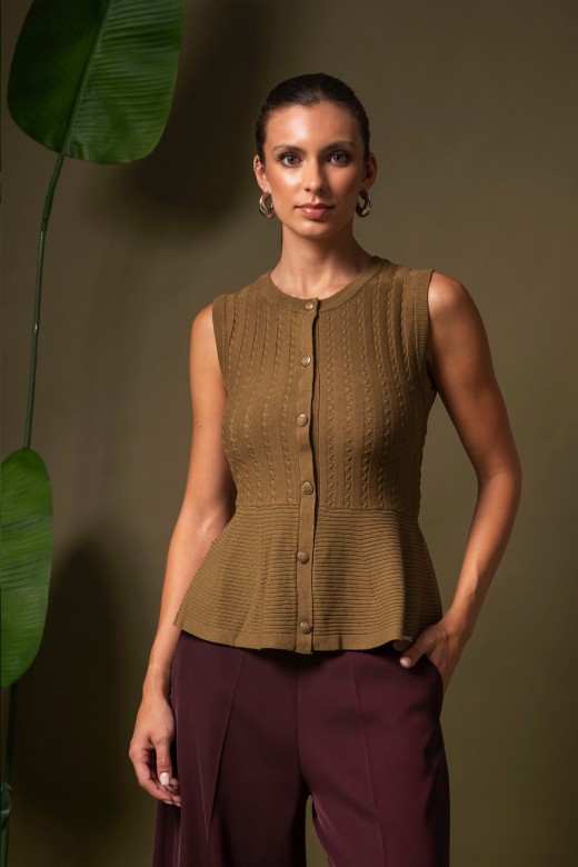 Textured knit vest Textured knit vest