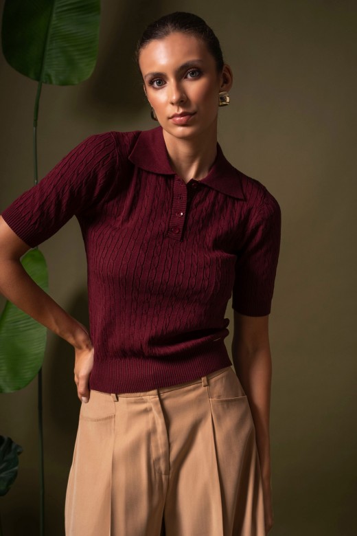 Textured knit polo Textured knit polo