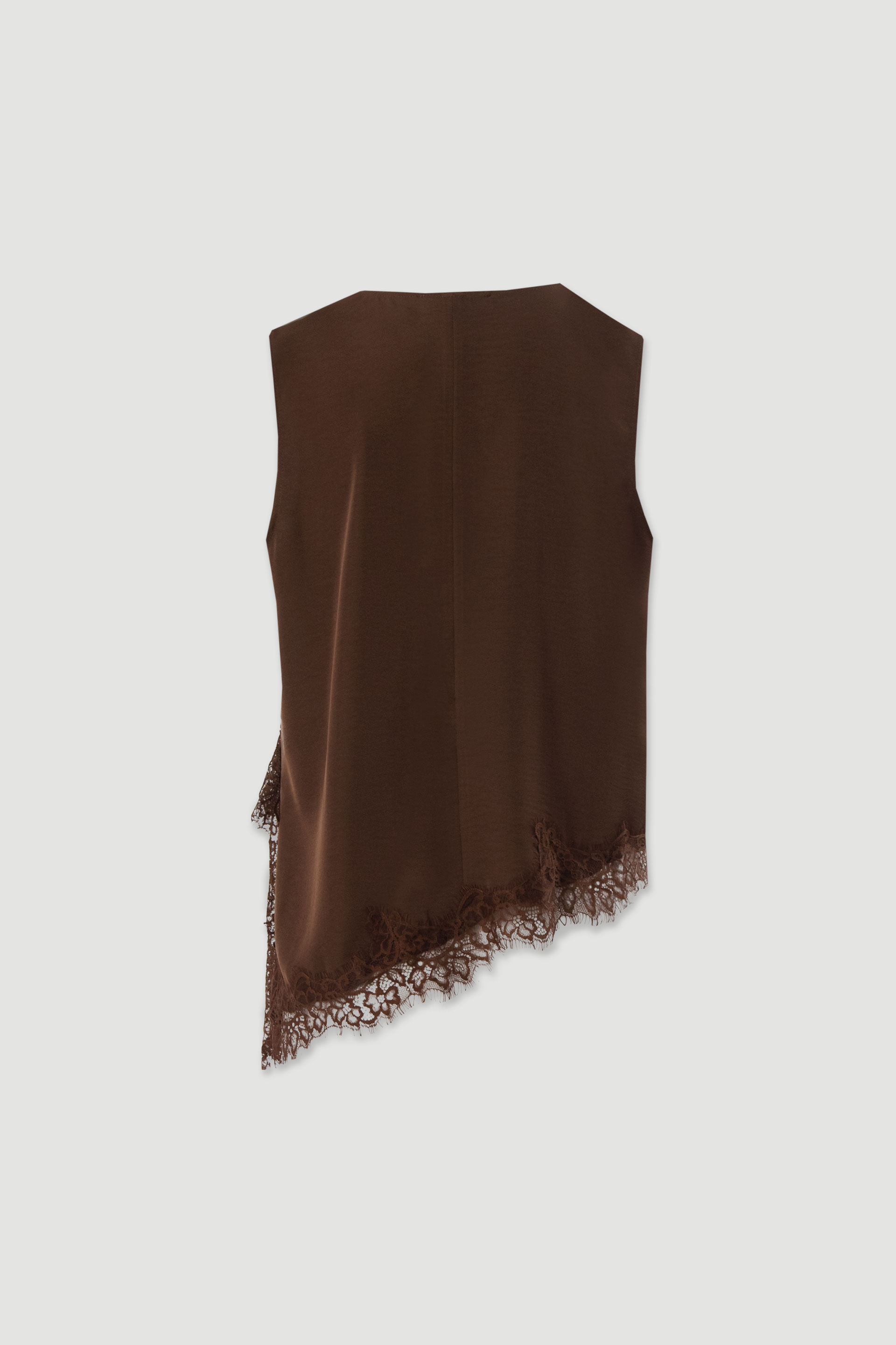 Blusa asimétrica con encaje