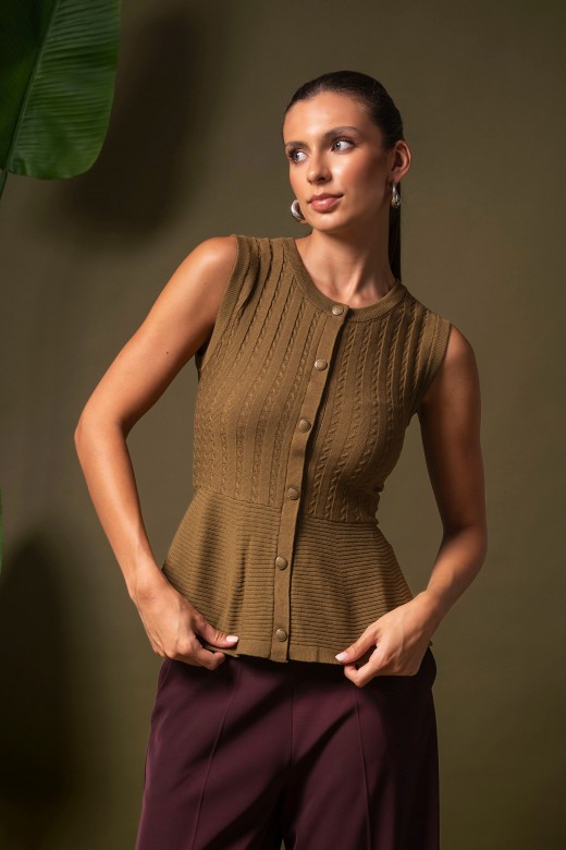 Gilet en maille texturée Gilet en maille texturée