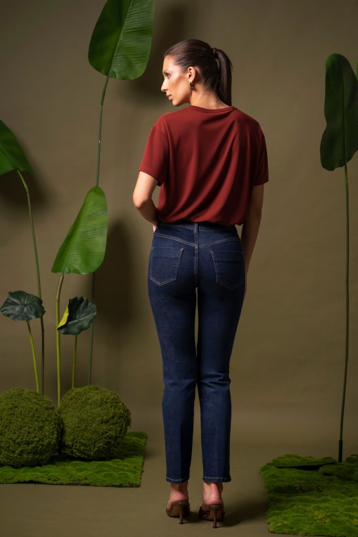 Jeans skinny com tachas metálicas Jeans skinny com tachas metálicas