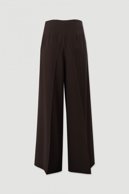 Pantalon wide leg à fermeture asymétrique Pantalon wide leg à fermeture asymétrique