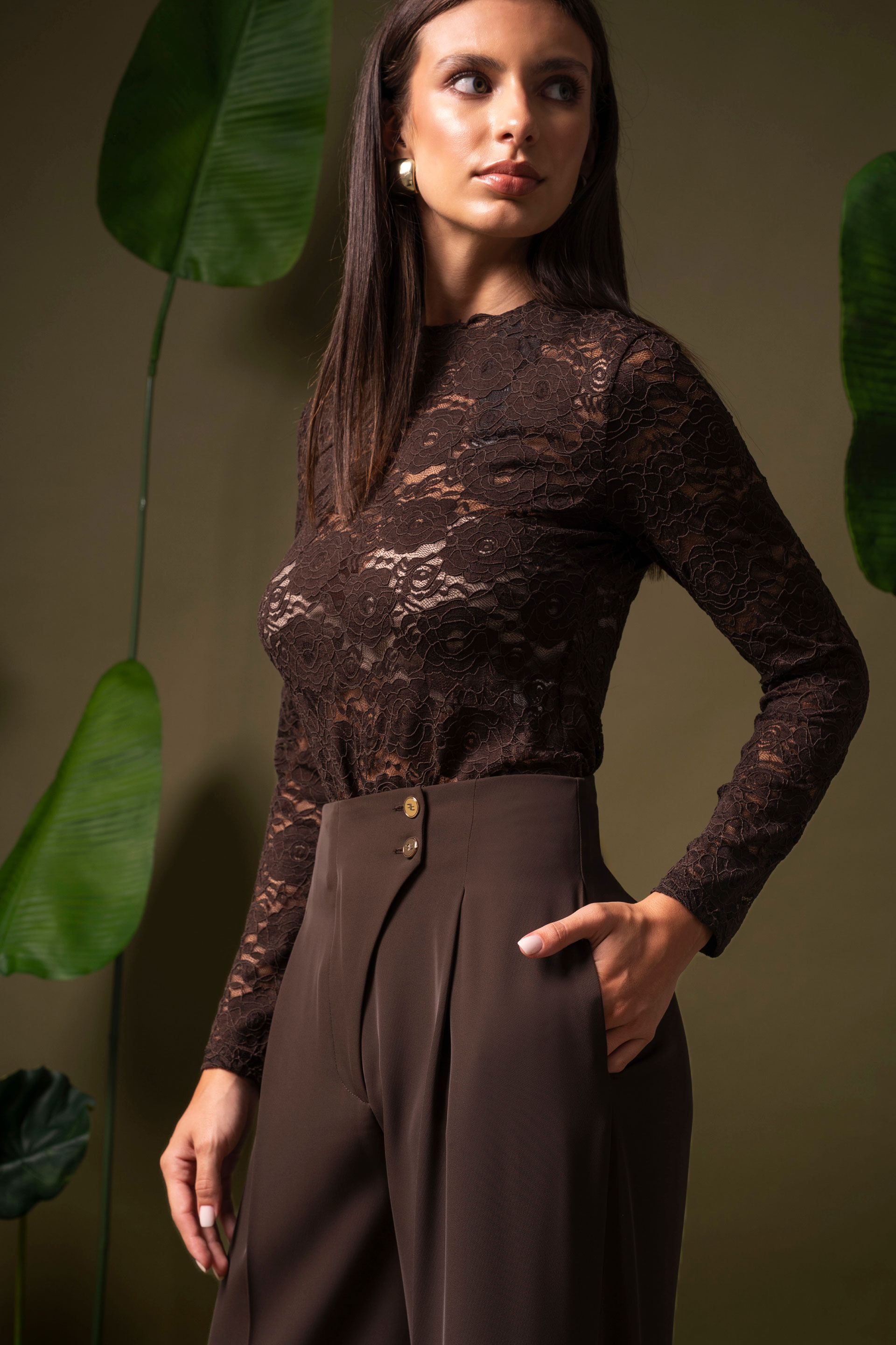 Body de encaje floral