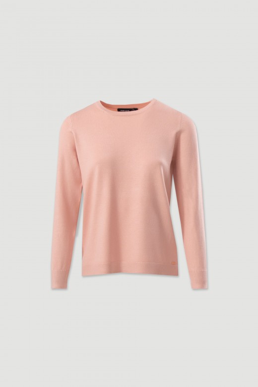 Knit top with round neckline Knit top with round neckline