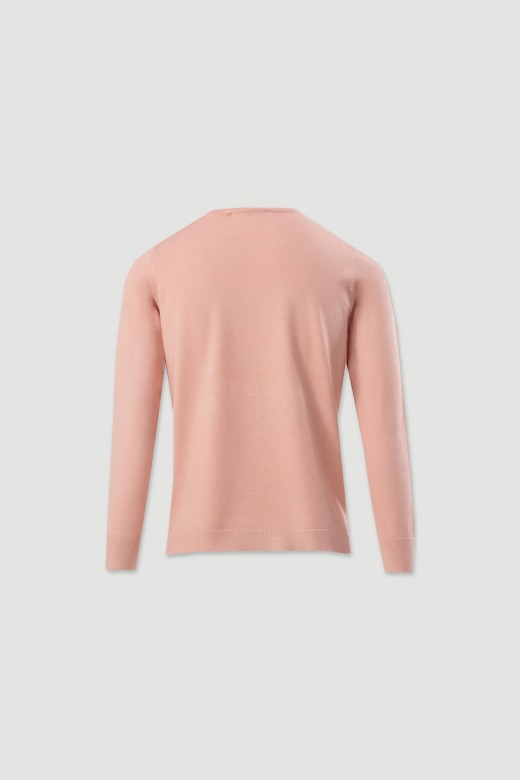Knit top with round neckline Knit top with round neckline