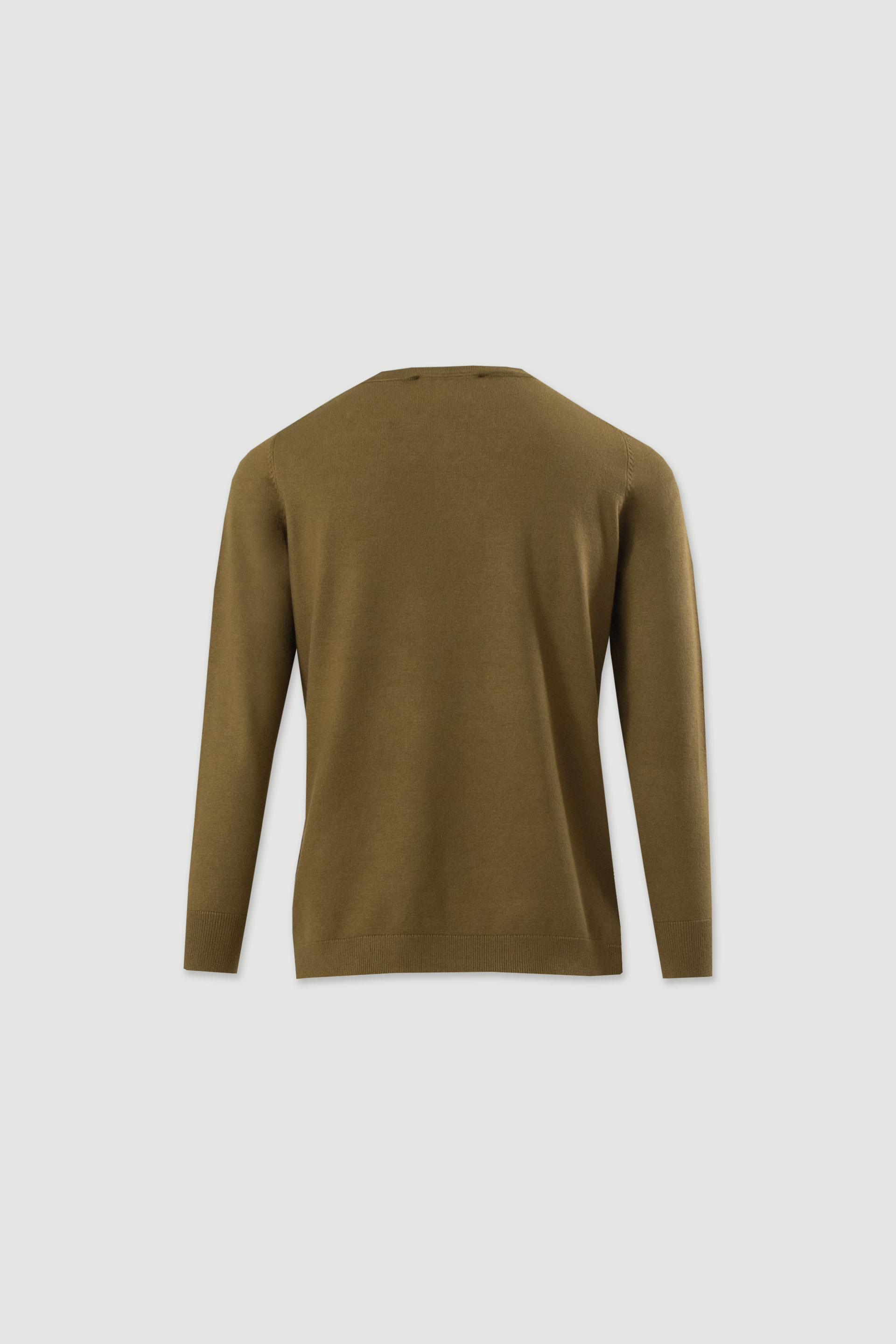 Knit top with round neckline