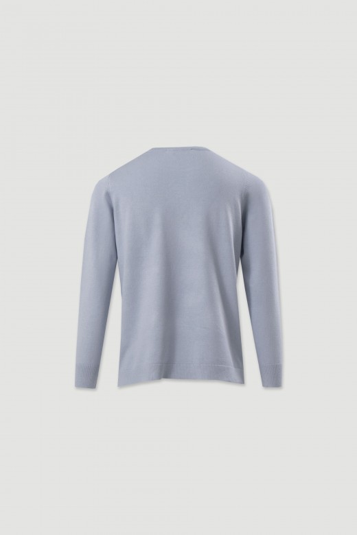 Knit top with round neckline Knit top with round neckline