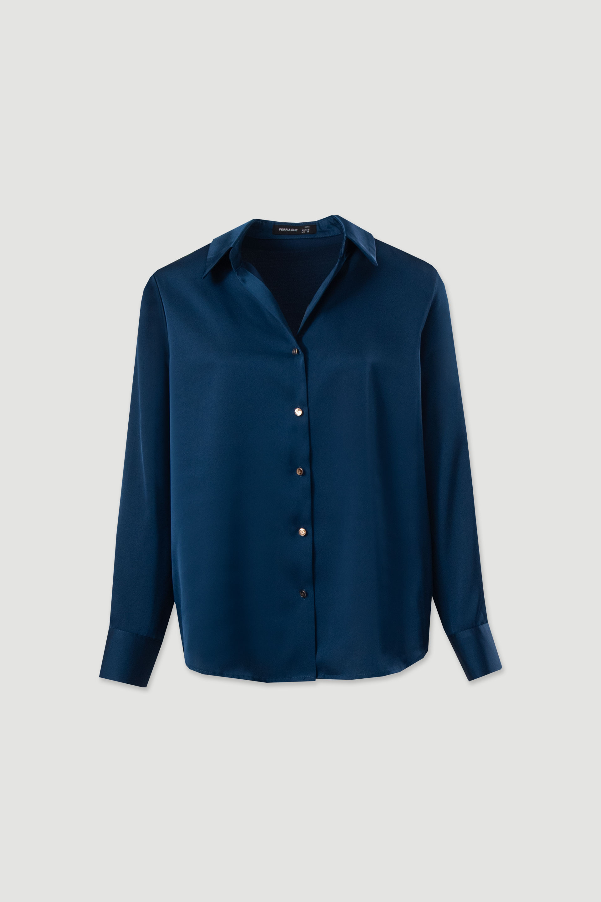 Blouse satinée à manches longues