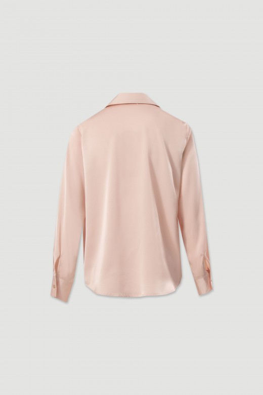 Blouse satinée à manches longues Blouse satinée à manches longues