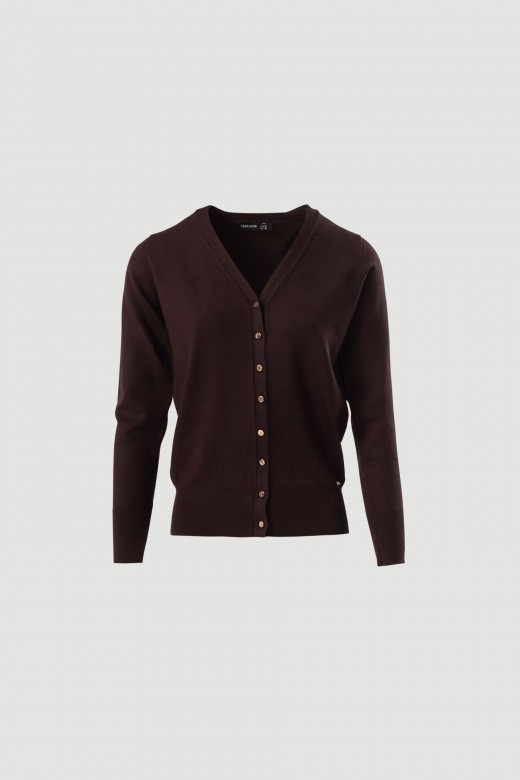 Knit cardigan with v-neck Knit cardigan with v-neck