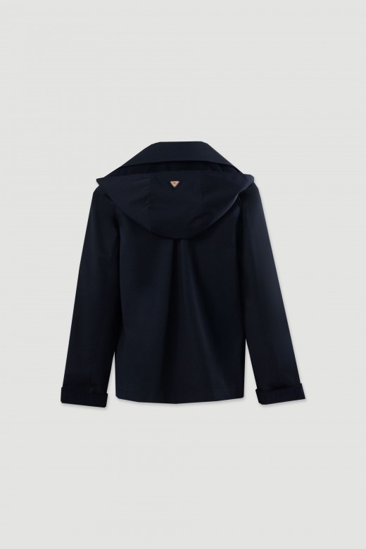 Short waterproof parka with hood Short waterproof parka with hood