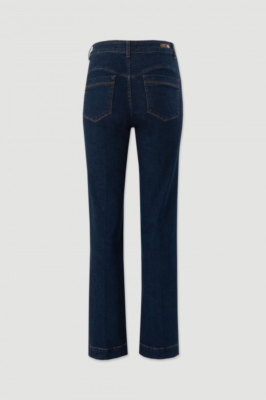 Jeans bootcut de tiro medio