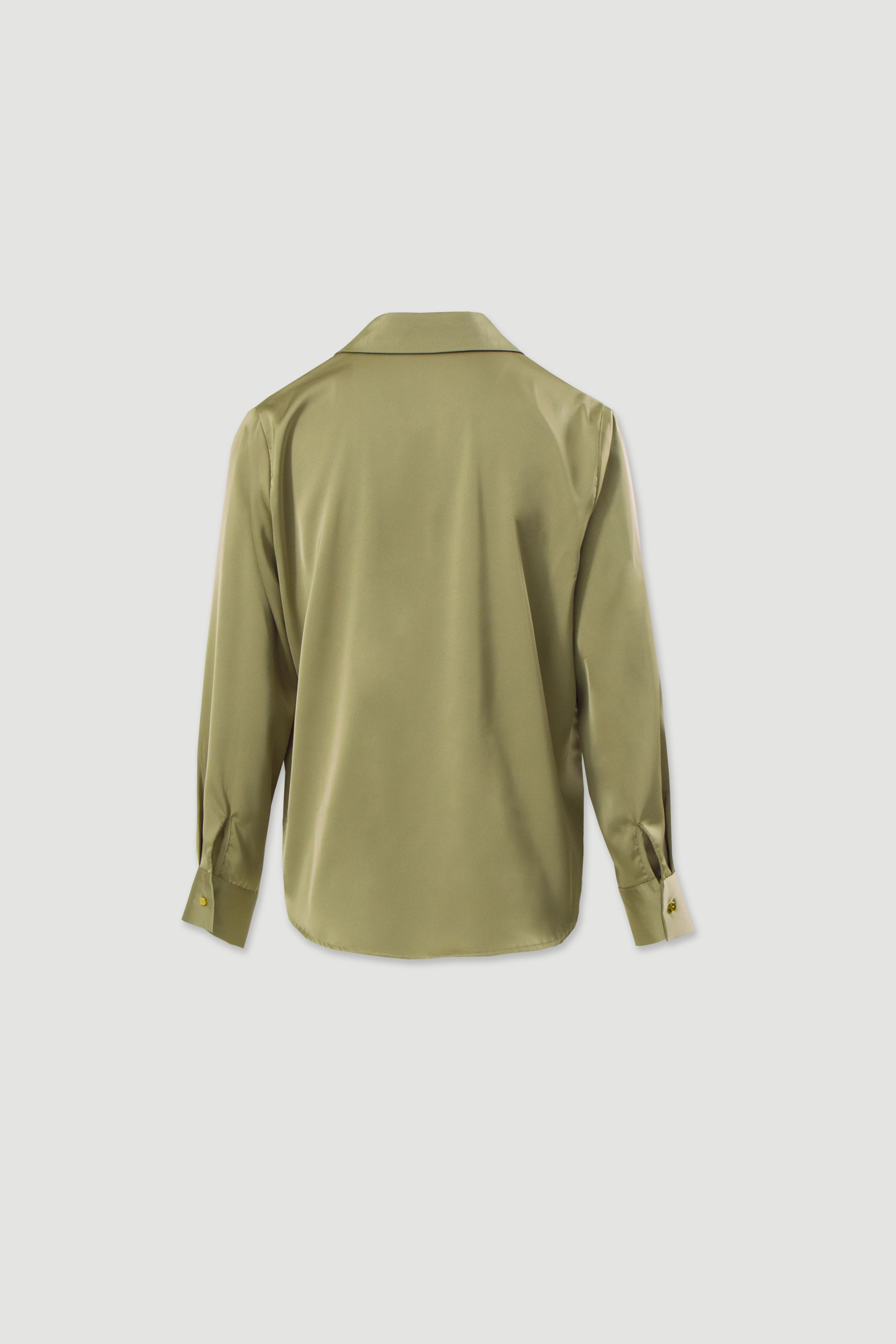 Satin long-sleeve blouse