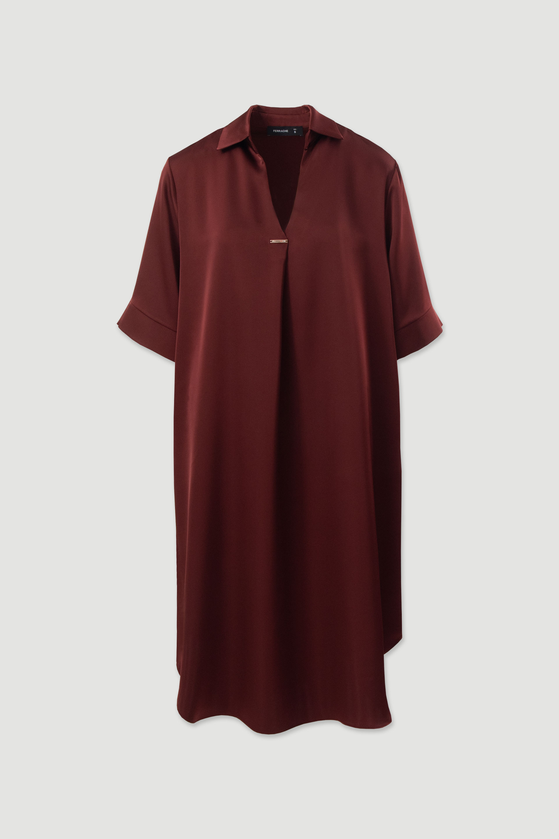 Fluid satin midi dress