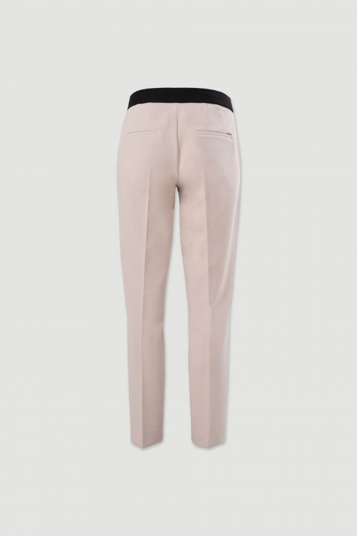 Classic trousers with elasticated waist Classic trousers with elasticated waist
