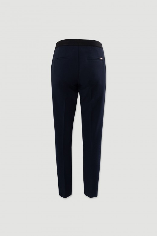 Classic trousers with elasticated waist Classic trousers with elasticated waist