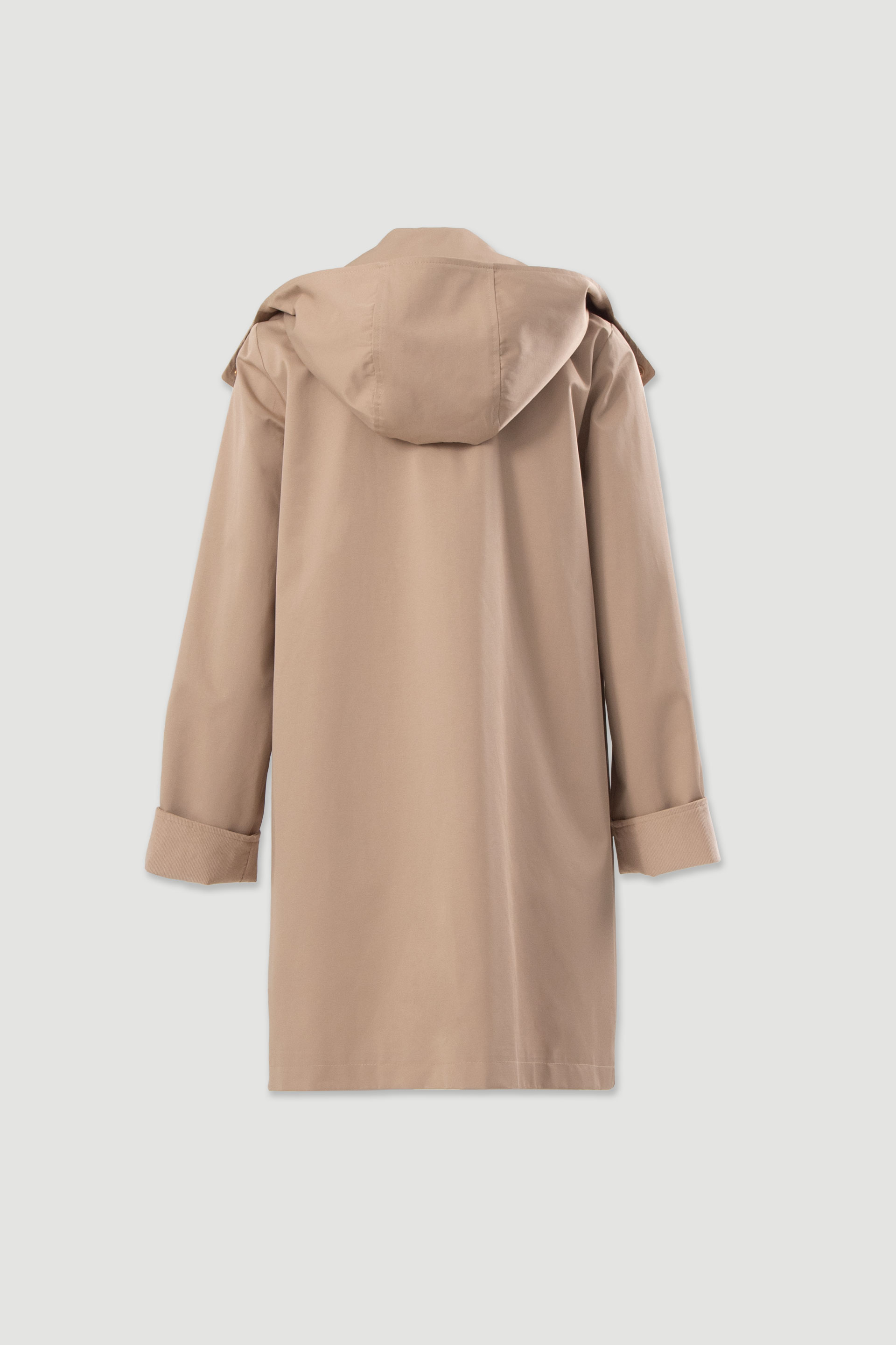 Parka midi imperméable avec capuche