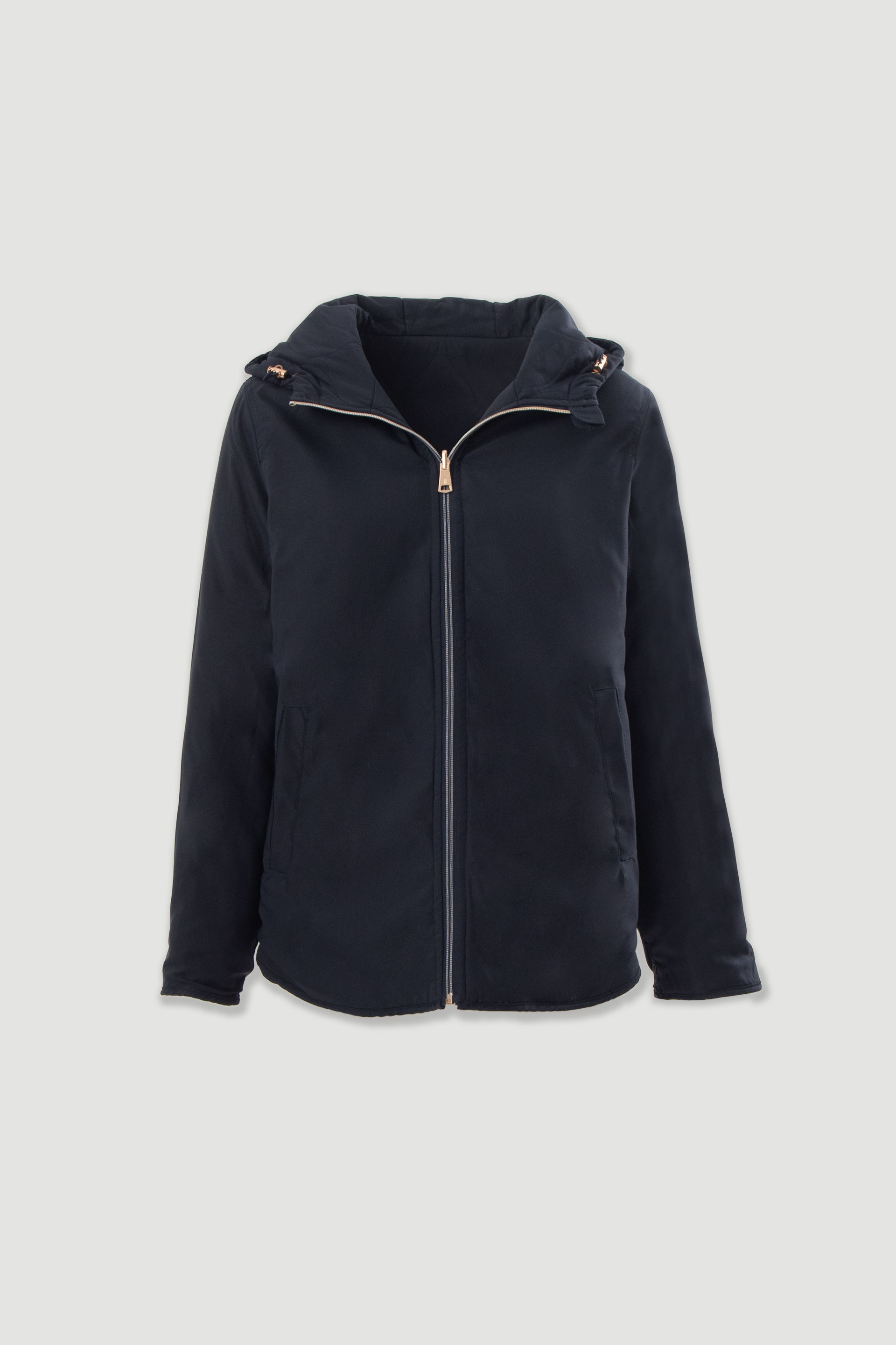 Parka reversível acolchoada com capuz