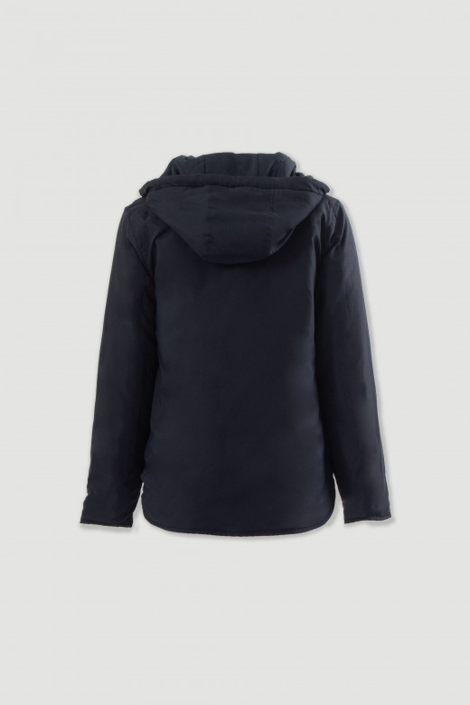 Parka reversible acolchada con capucha Parka reversible acolchada con capucha