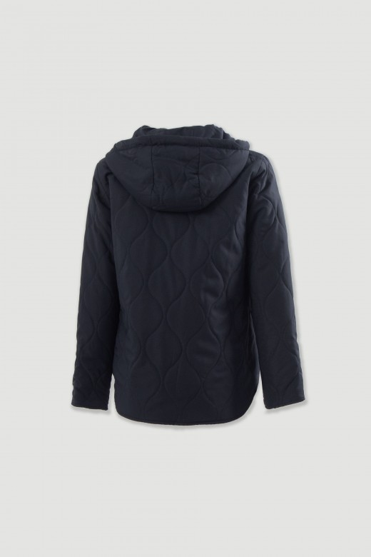 Parka reversible acolchada con capucha Parka reversible acolchada con capucha