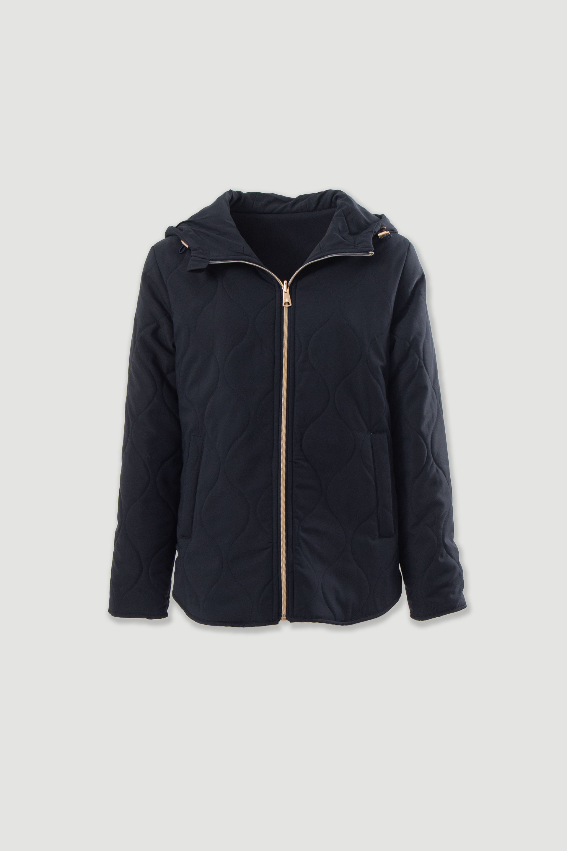 Parka reversível acolchoada com capuz