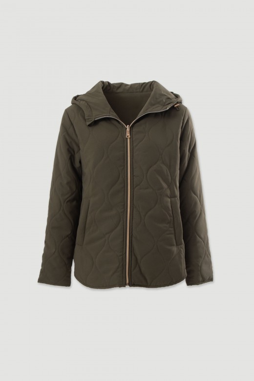 Parka reversible acolchada con capucha Parka reversible acolchada con capucha
