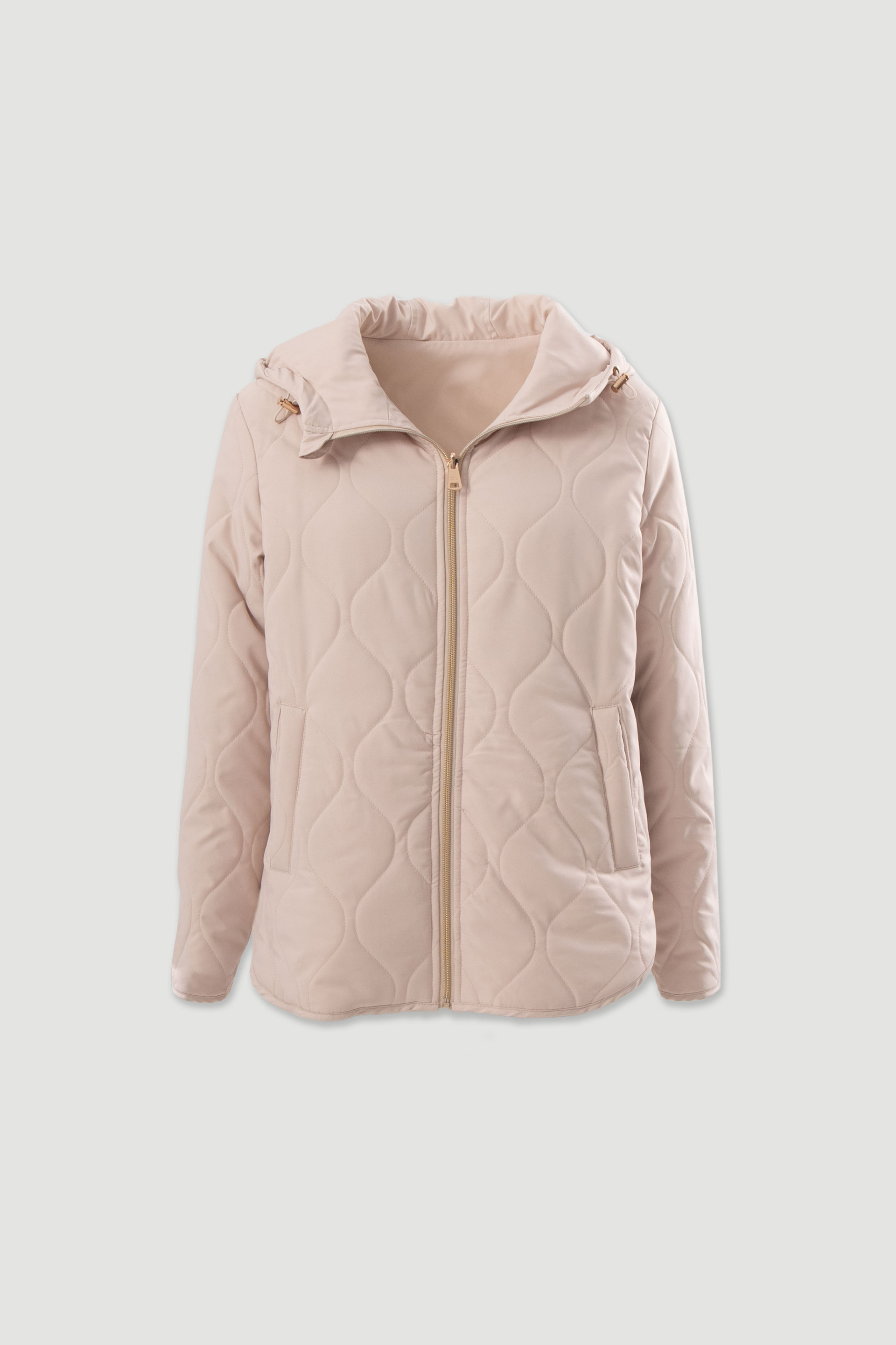 Parka reversível acolchoada com capuz