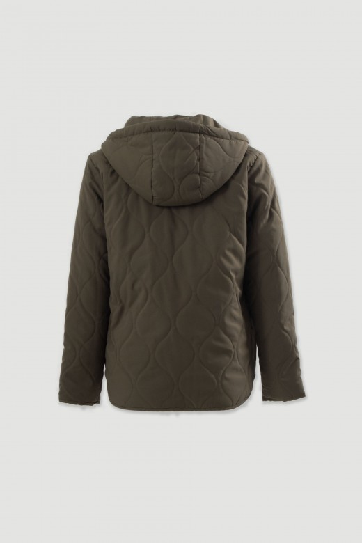 Parka reversible acolchada con capucha Parka reversible acolchada con capucha