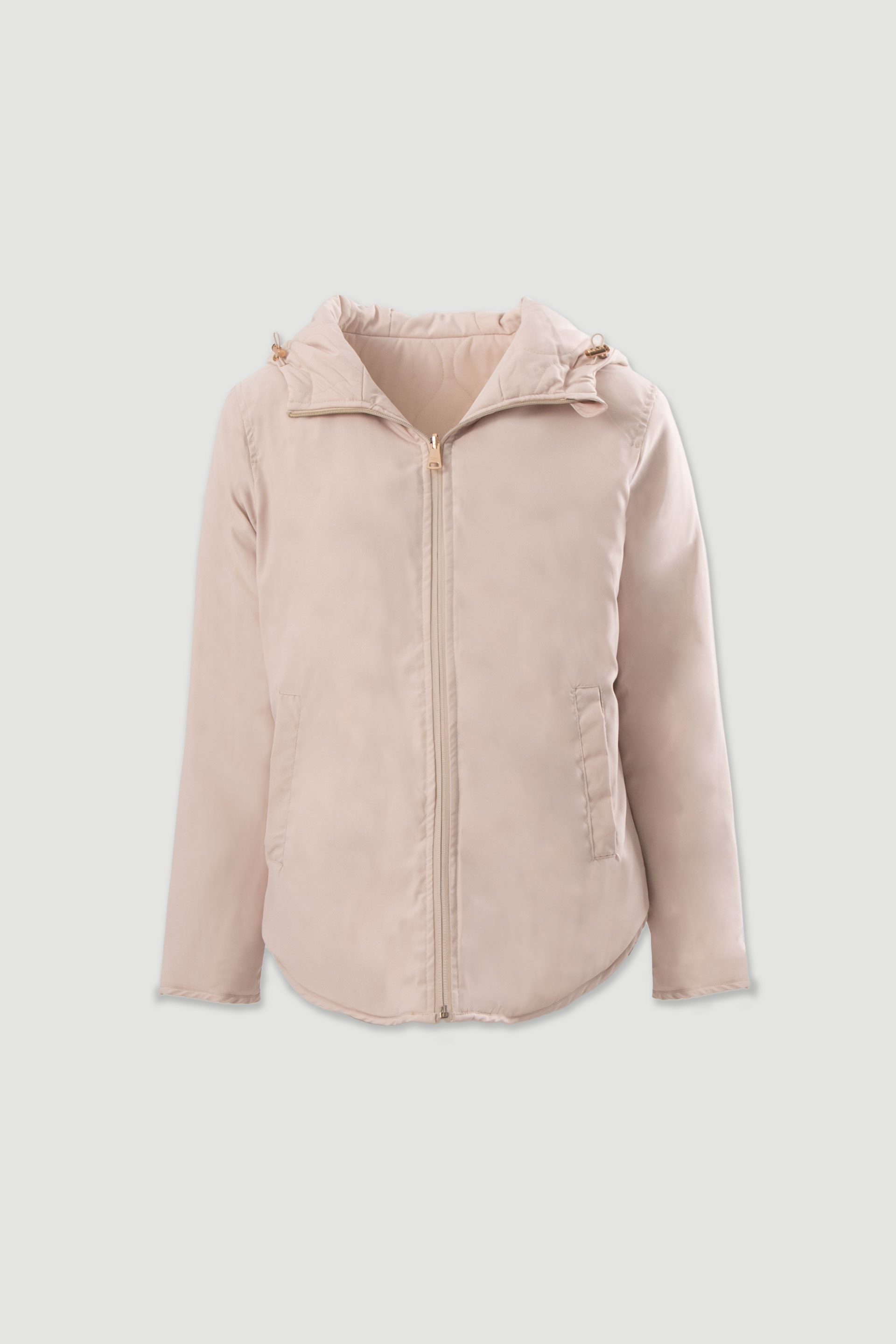 Parka reversível acolchoada com capuz