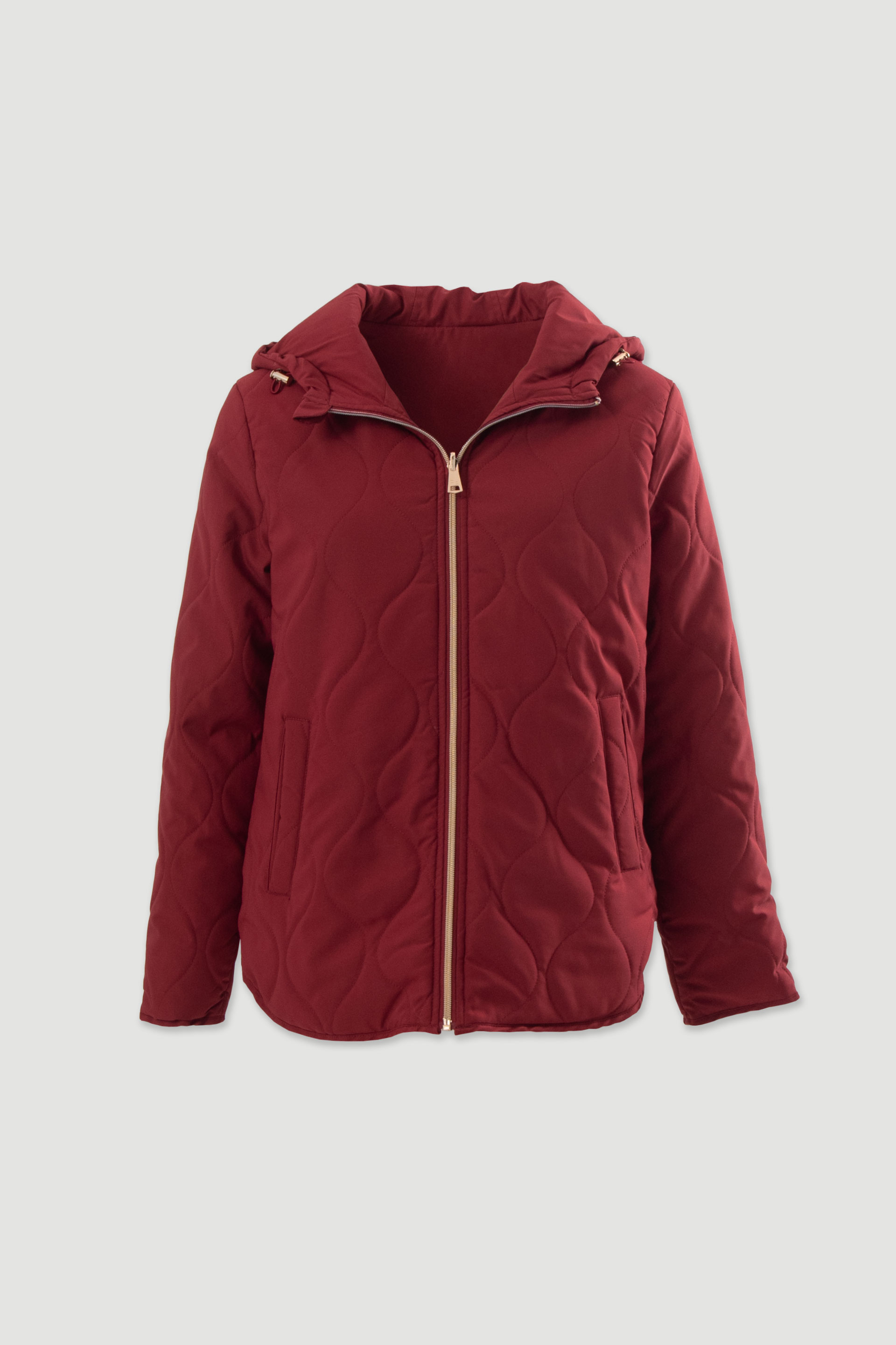 Parka reversível acolchoada com capuz