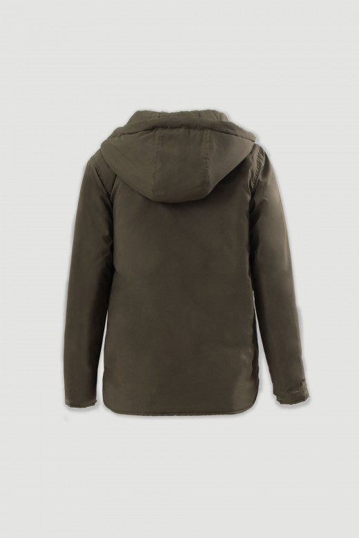 Parka reversible acolchada con capucha Parka reversible acolchada con capucha