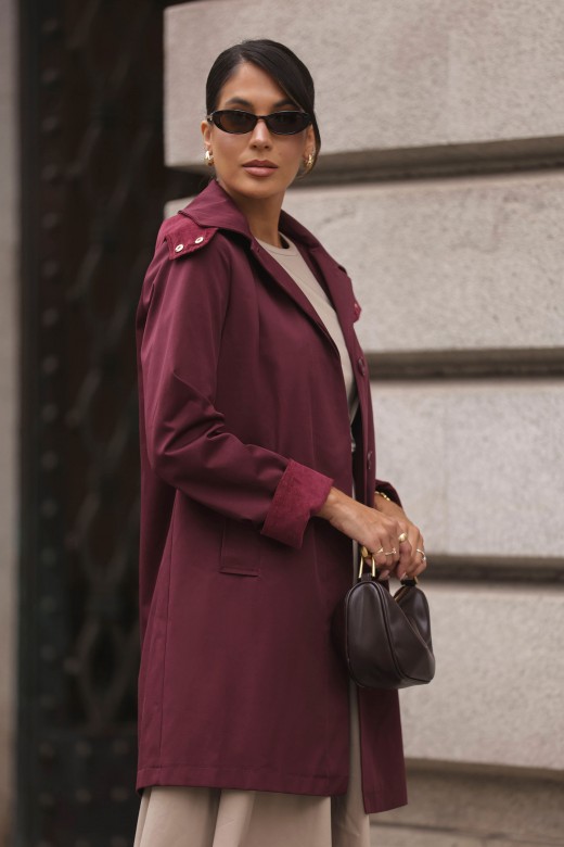 Waterproof midi parka with hood