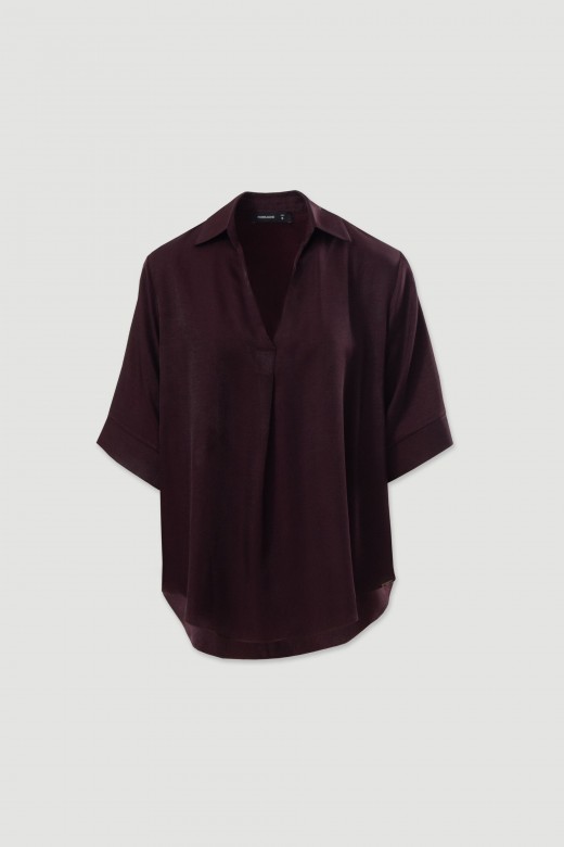 Fluid tunic with v-neckline Fluid tunic with v-neckline