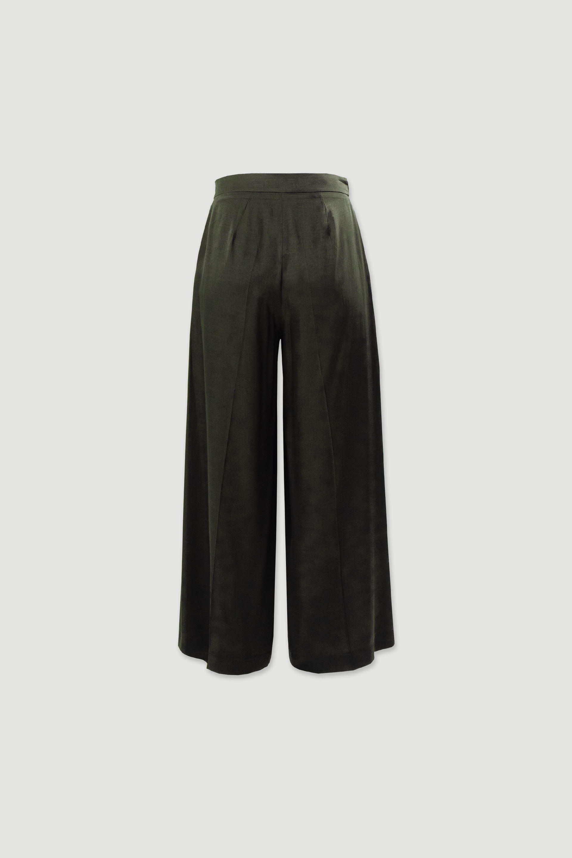 High-waisted wide leg trousers