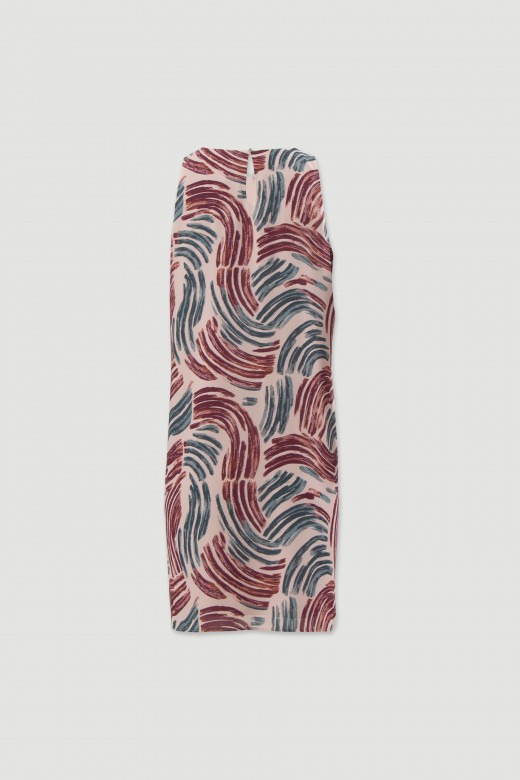Robe courte imprim�e sans manches