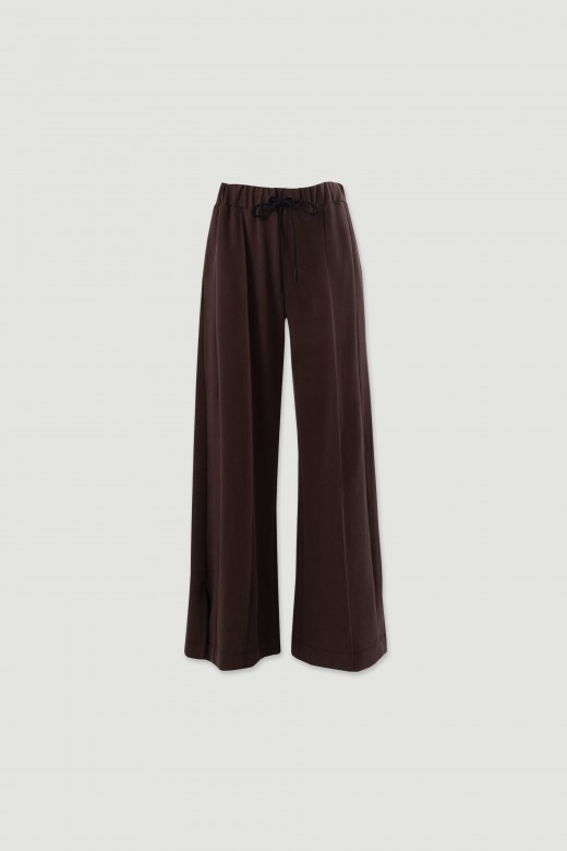 Wide-leg knit trousers with seam detail Wide-leg knit trousers with seam detail