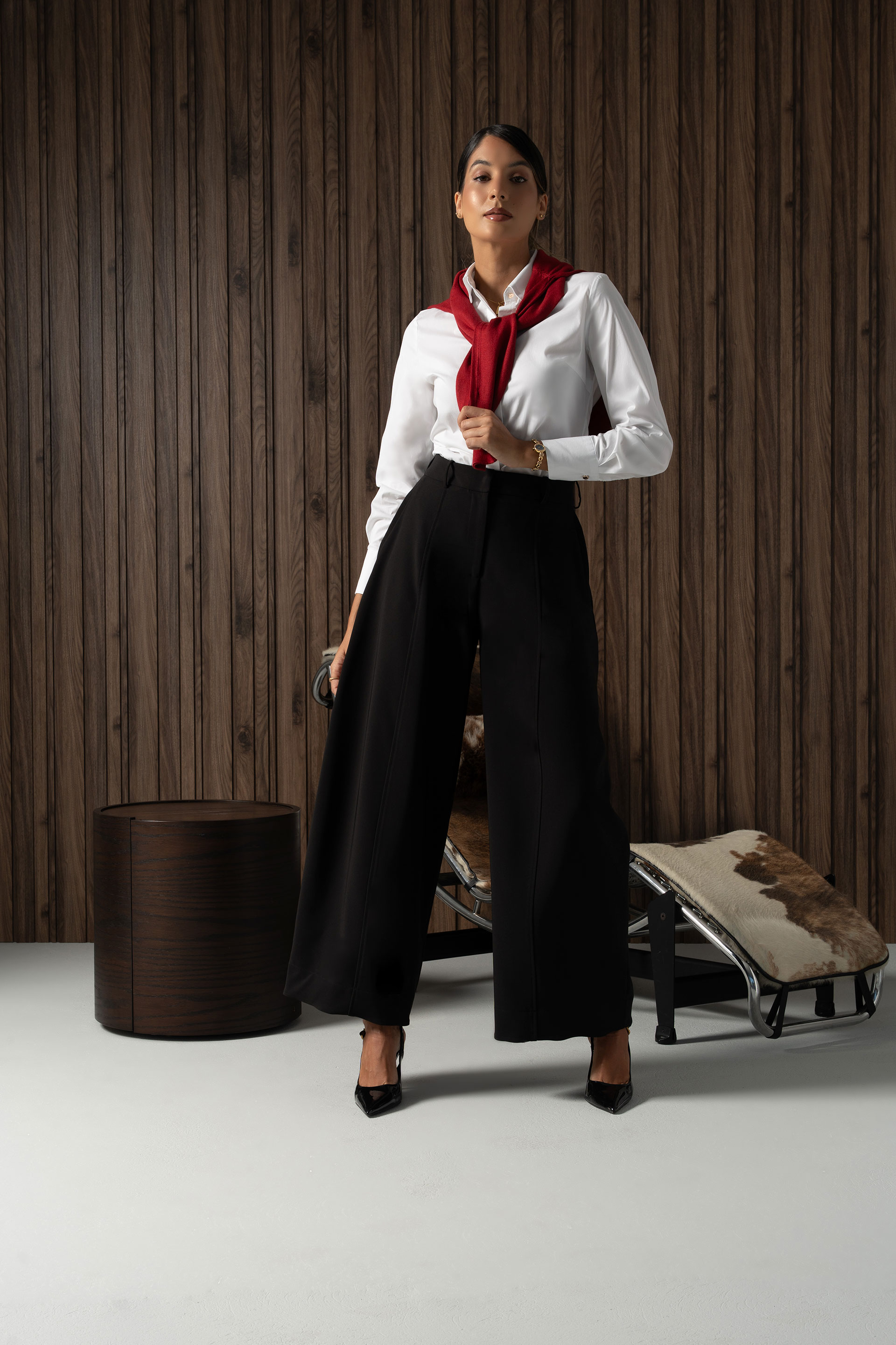 High-waisted balloon trousers