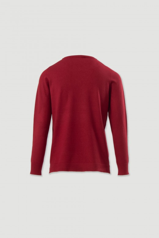 Camisola de malha com decote redondo Camisola de malha com decote redondo