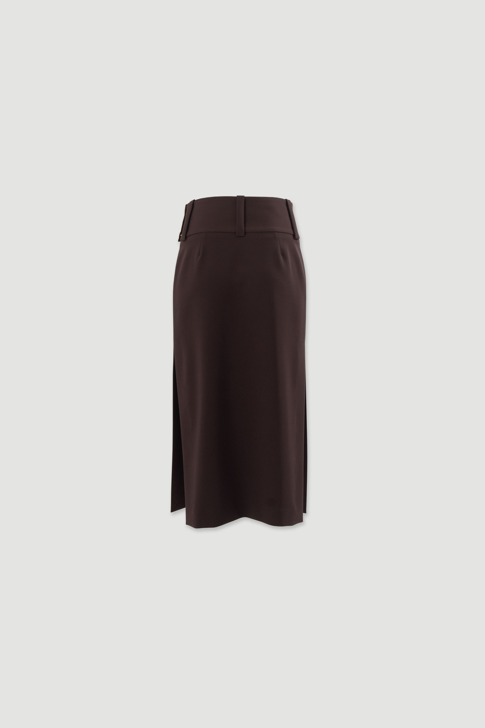 Midi pencil skirt with overlay detail