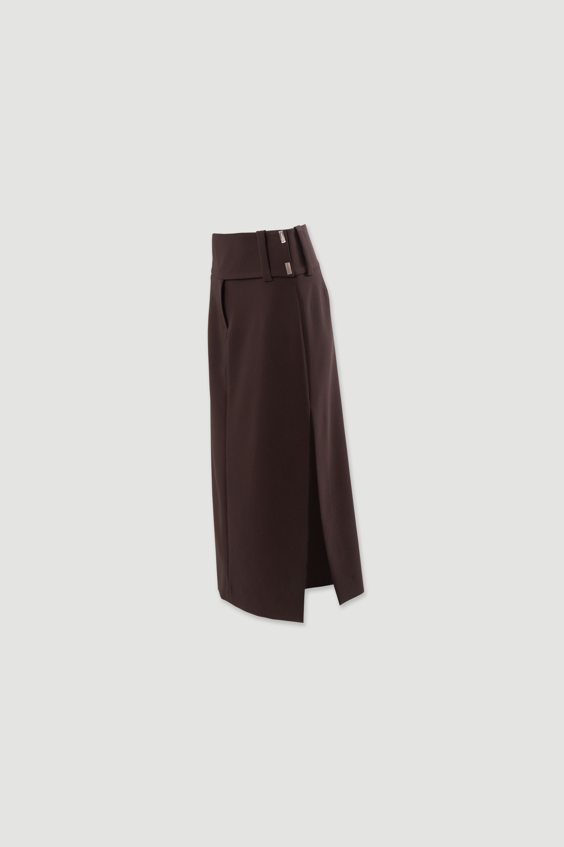 Midi pencil skirt with overlay detail