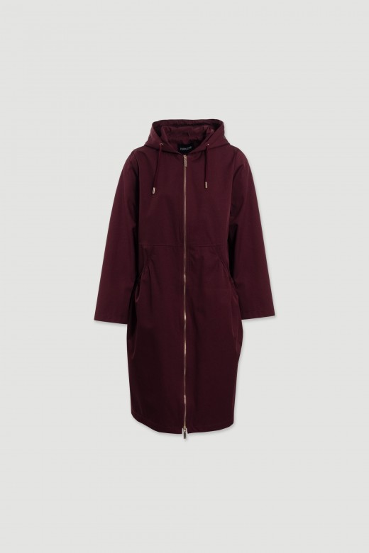 Long waterproof parka with hood Long waterproof parka with hood