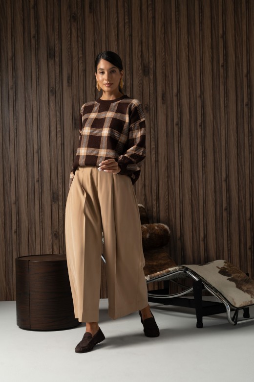 Wide leg trousers with pleats Wide leg trousers with pleats