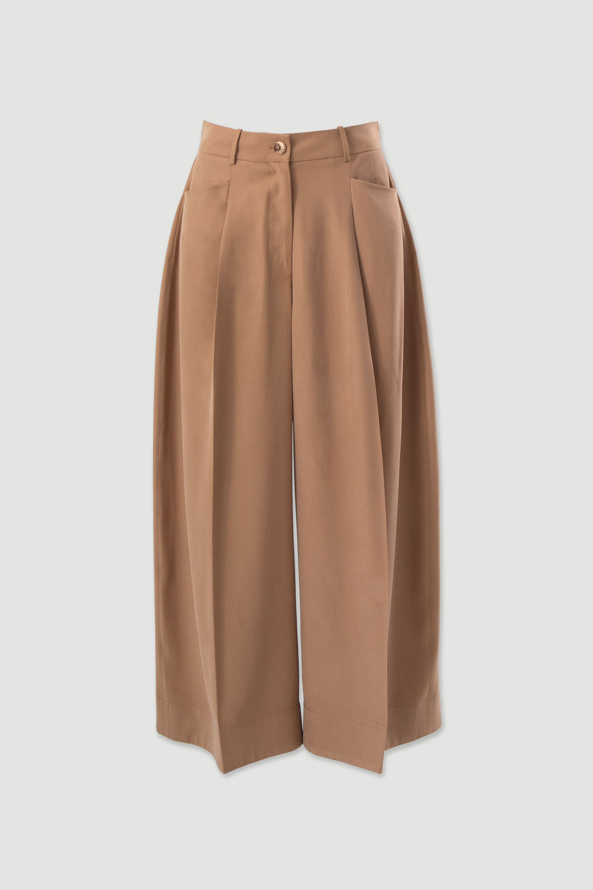 Wide leg trousers with pleats