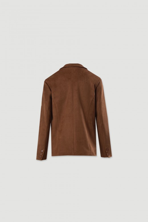 Classic suede-effect blazer Classic suede-effect blazer