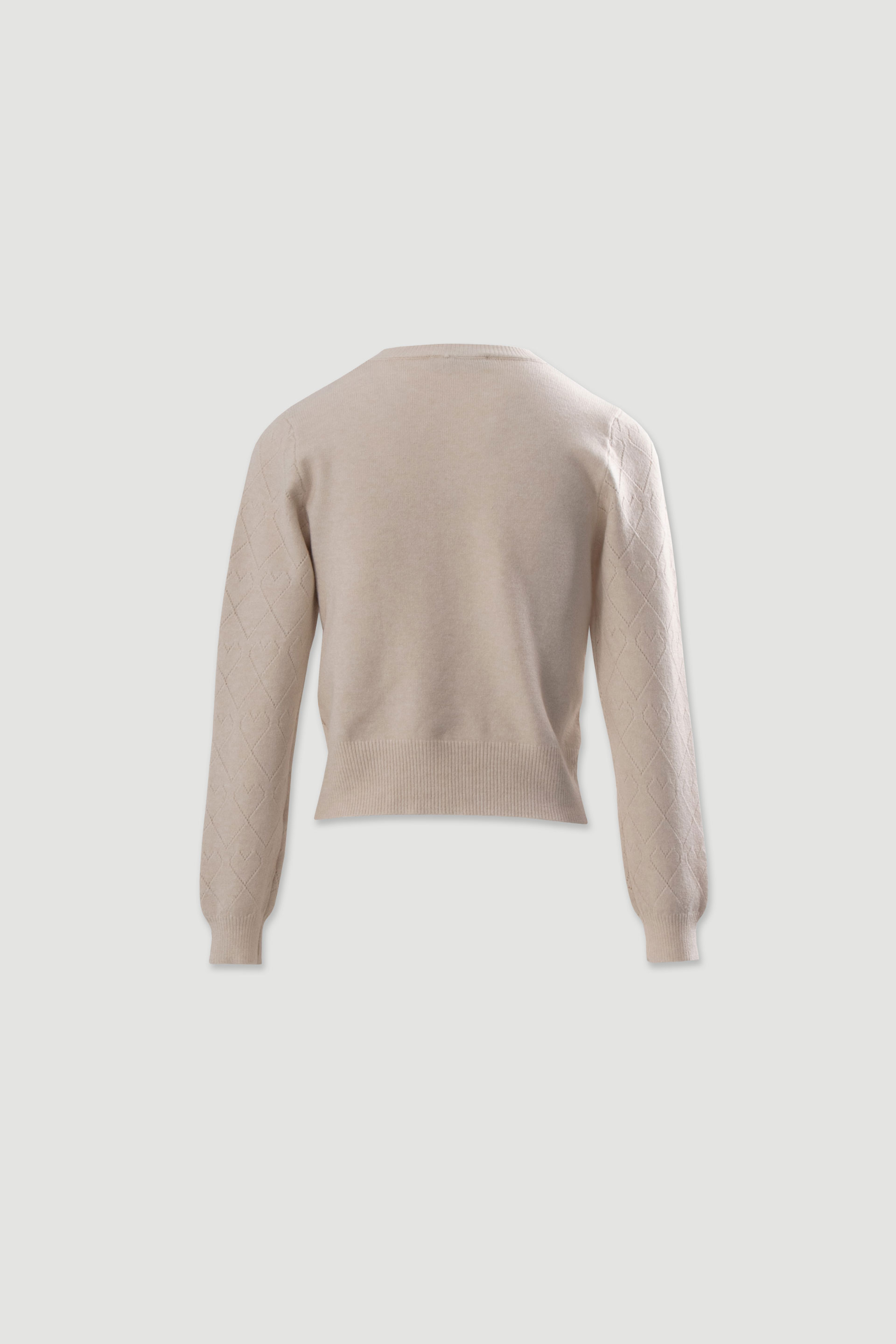Diamond-pattern knit sweater